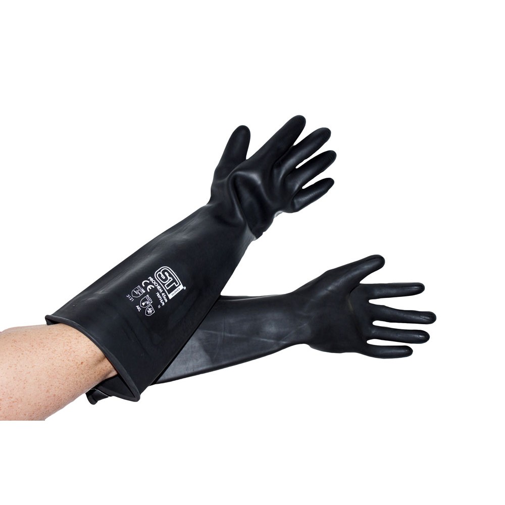 Heavy rubber hot sale gloves